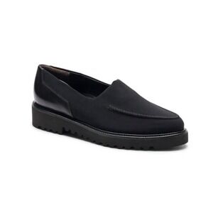 New! Paul Green Rosa Loafer Leather Lug Sole‎ Black Sz 8 $465